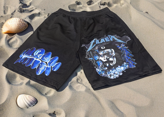 Ninja Craen Black Mesh Shorts