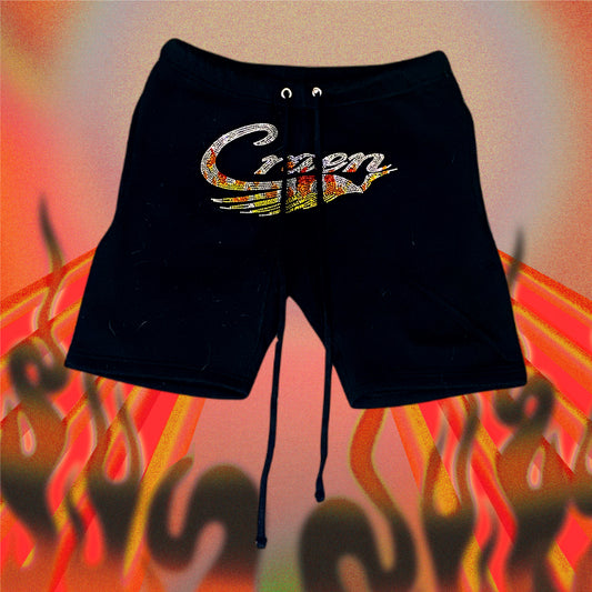 Flame Diamond Logo Shorts