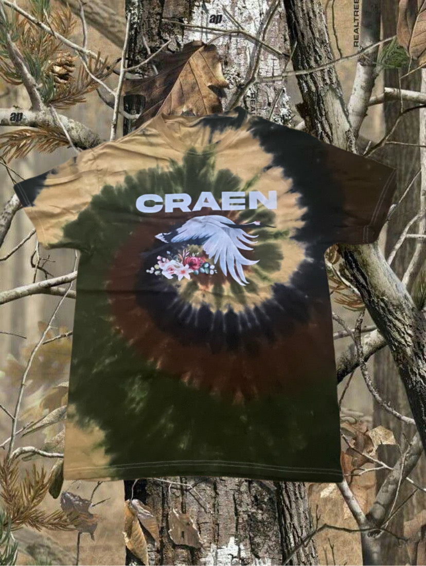 Camo Tie Dye Crane Flight Tee