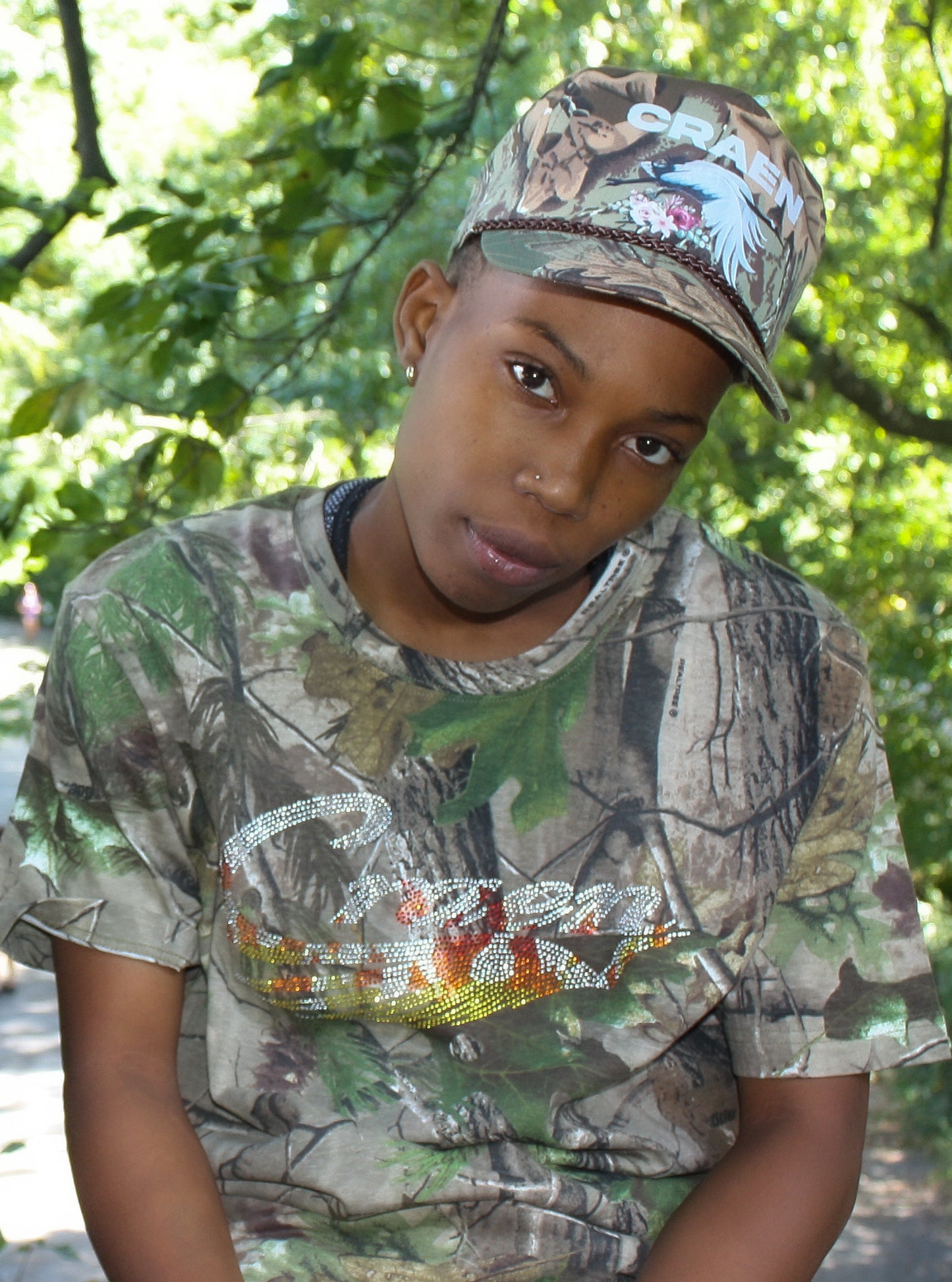 Hunter Camo Diamond Flame Tee